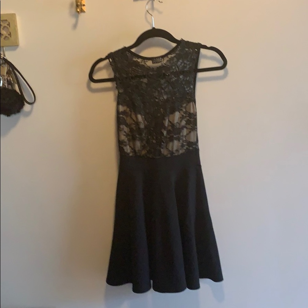Black Lace/Nude Dress